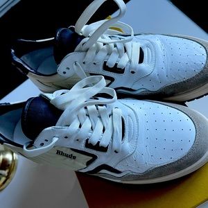 Rhude 965 white and black sneakers